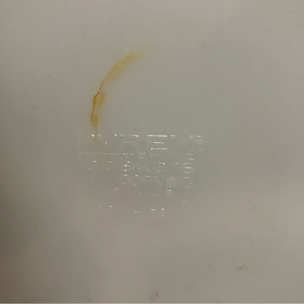 Vintage Pyrex child's divided milk glass plate with a blue "Kid's Train" pattern - Picture 5 of 6